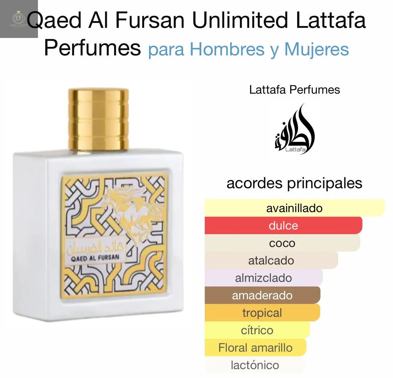 Lattafa Qaed Al Fursan Unlimited Eau de Parfum 3.04 onzas